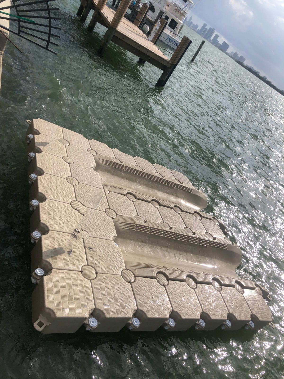 JetSLIDE Double Jet Ski driveon floating dock without posts Candock Miami