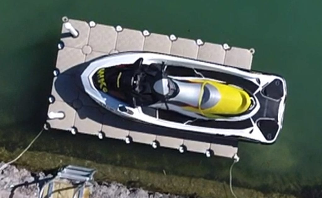 Jet ski drive-on floating dock
