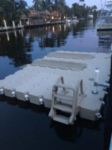 Floating dock for 2 jet skis and kayaks